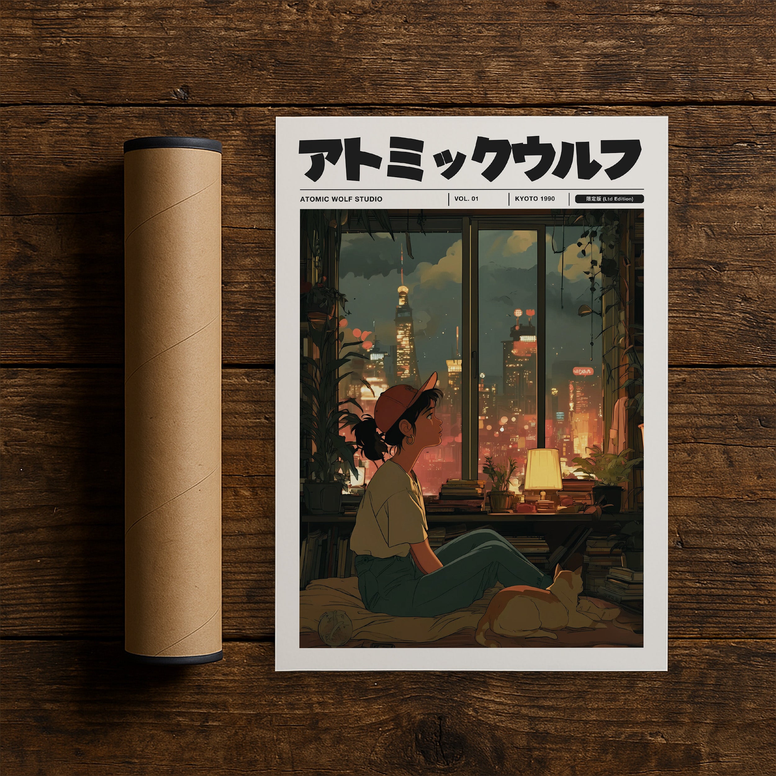 Lofi City Girl Art Print
