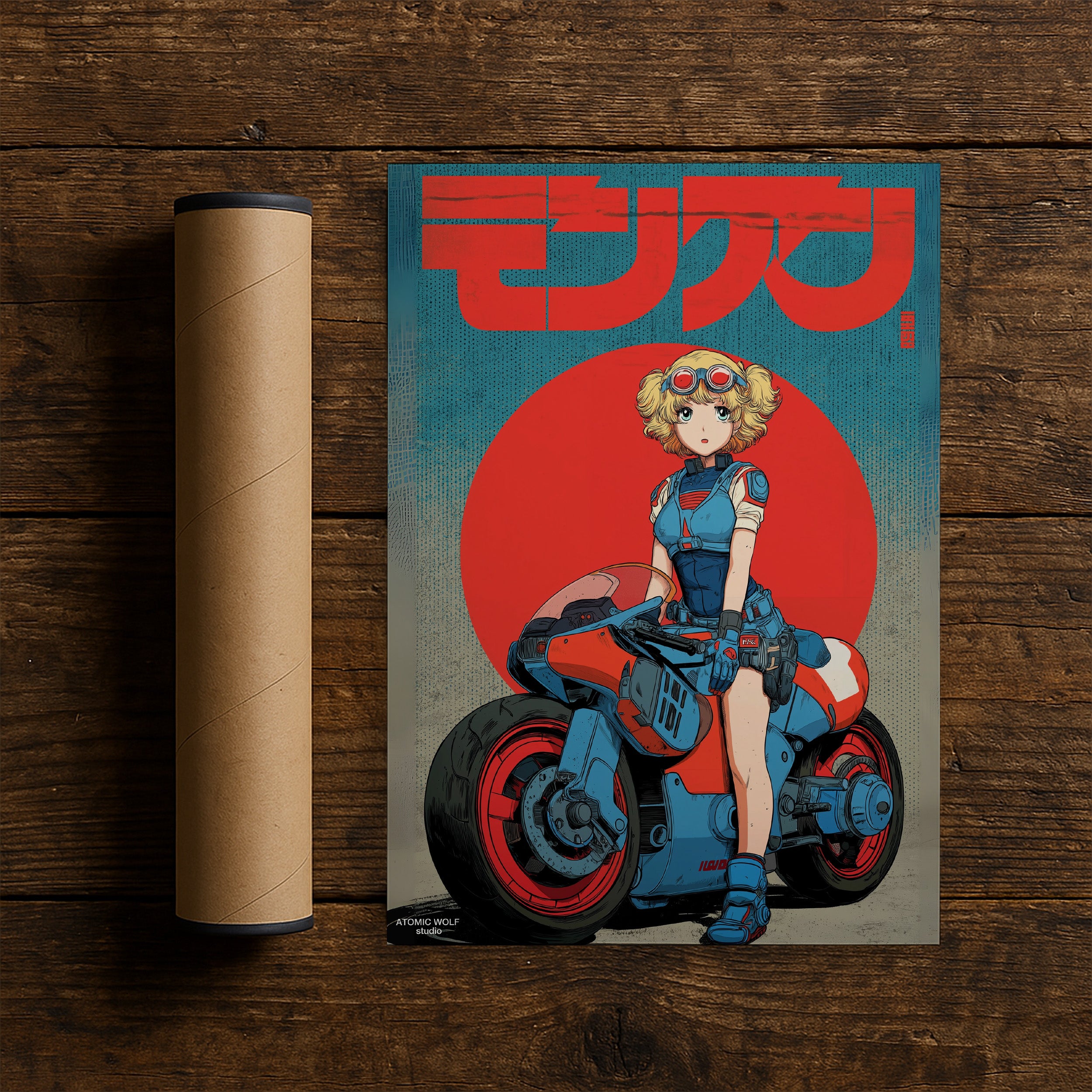 Sunset Blonde Rider Art Print