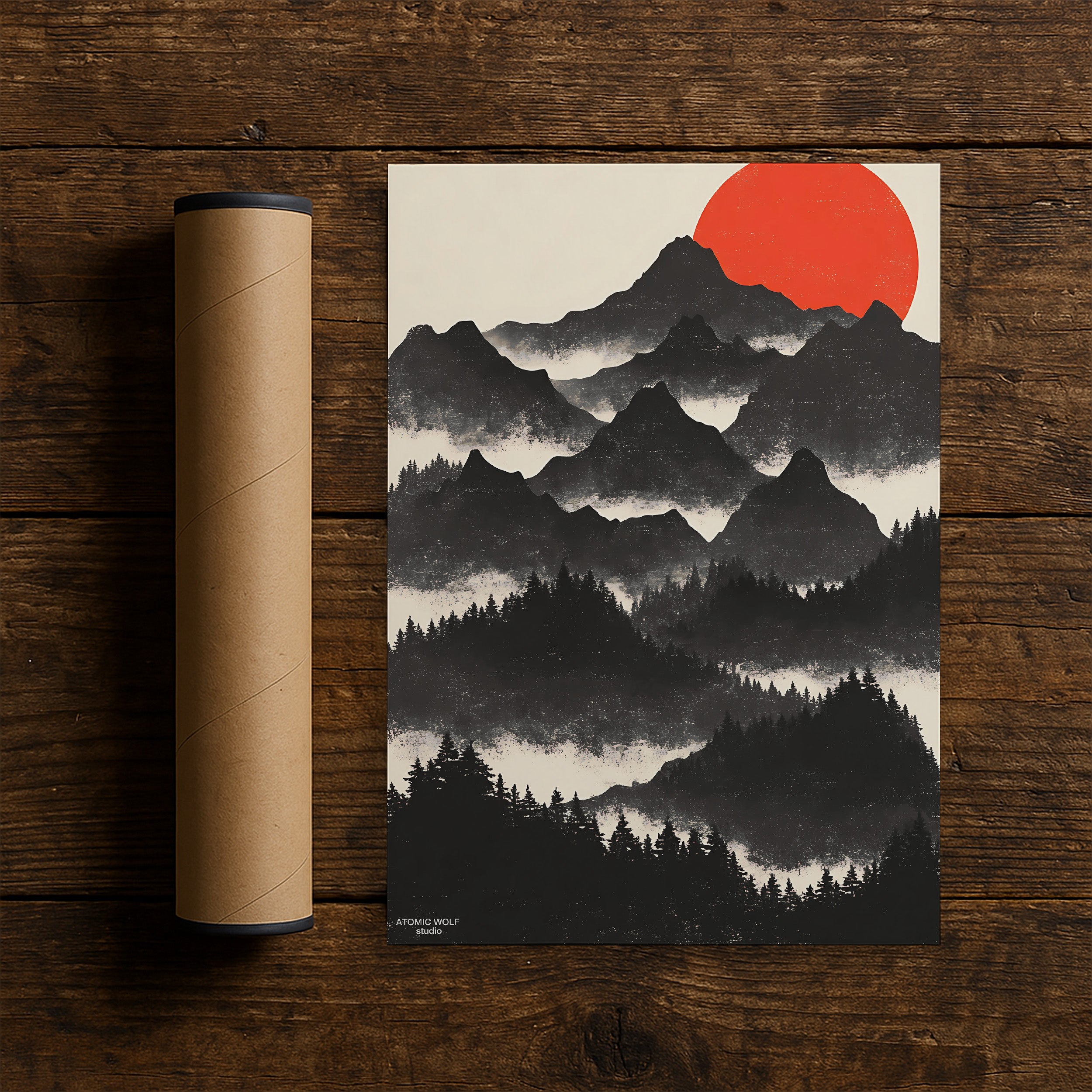 Sunset Mountains Art Print