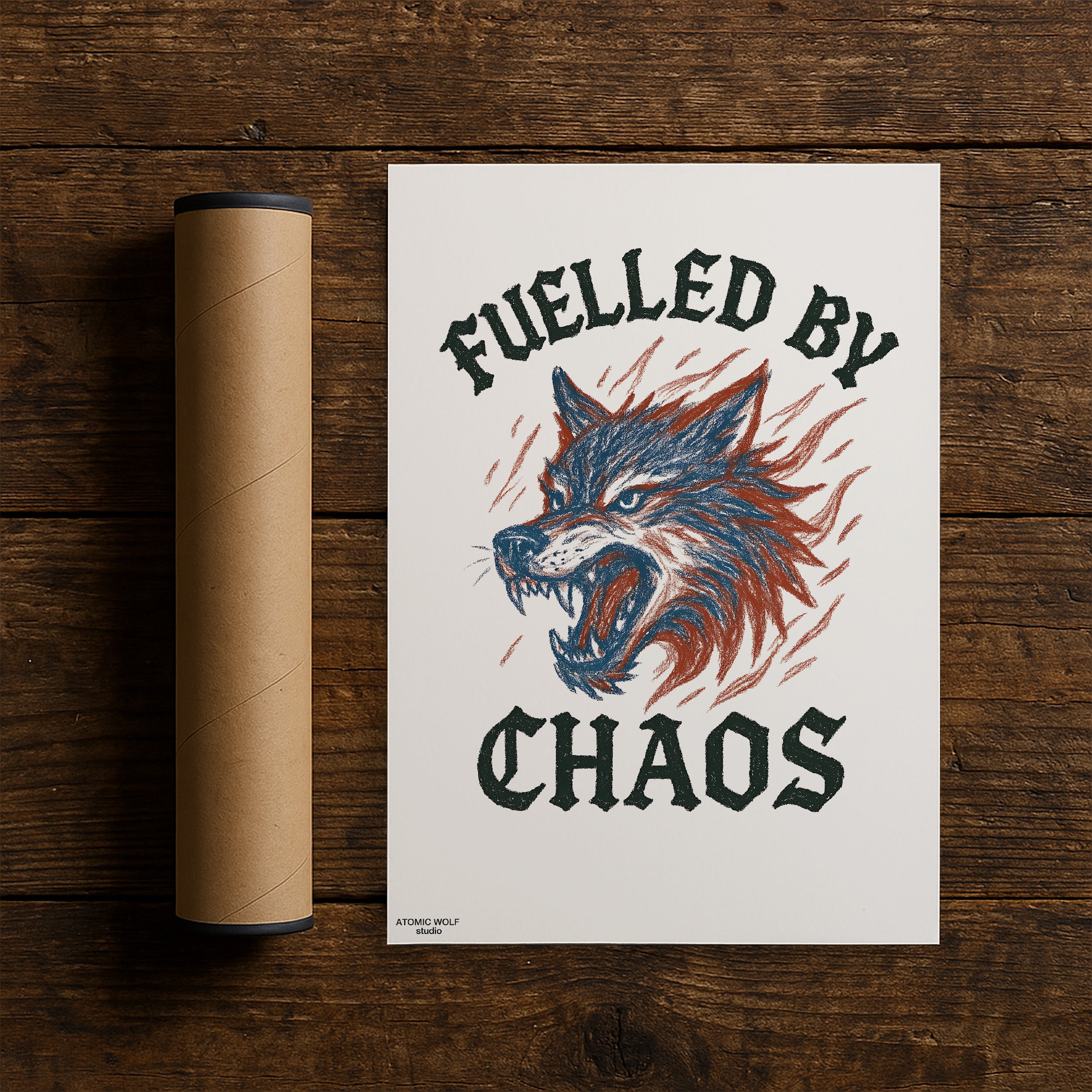 Fuelled by Chaos Art Print