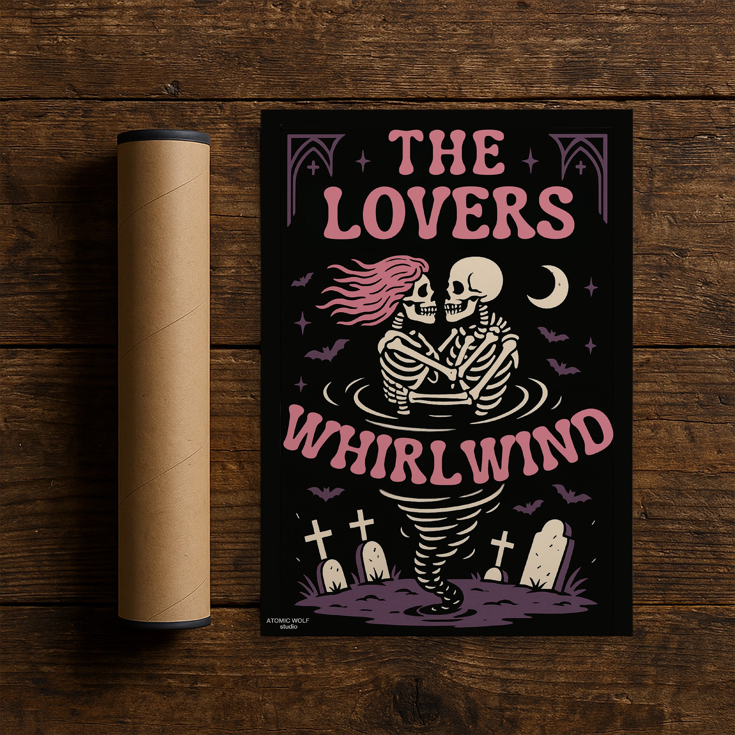 Lovers Whirlwind Art Print