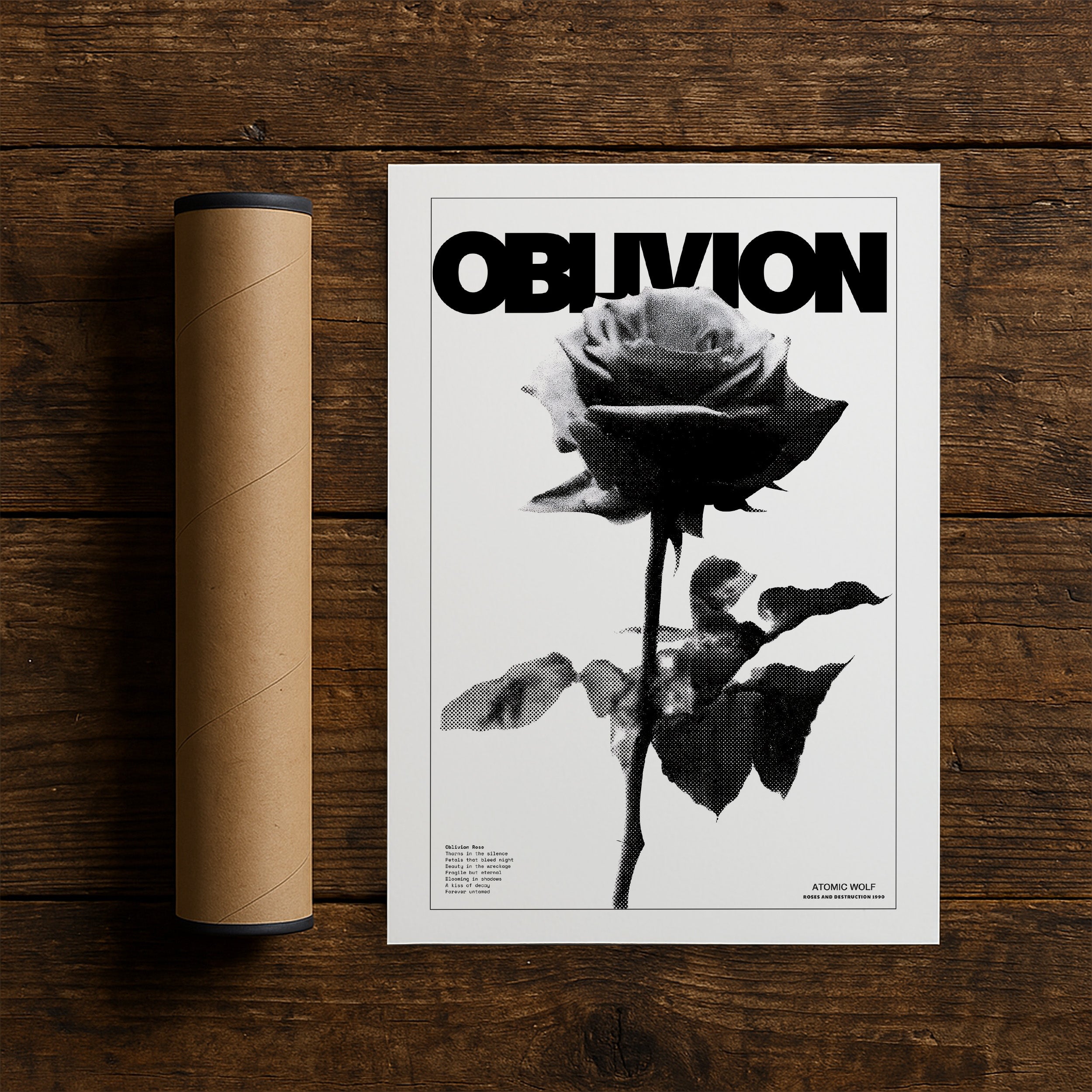 Obilvion Rose Art Print