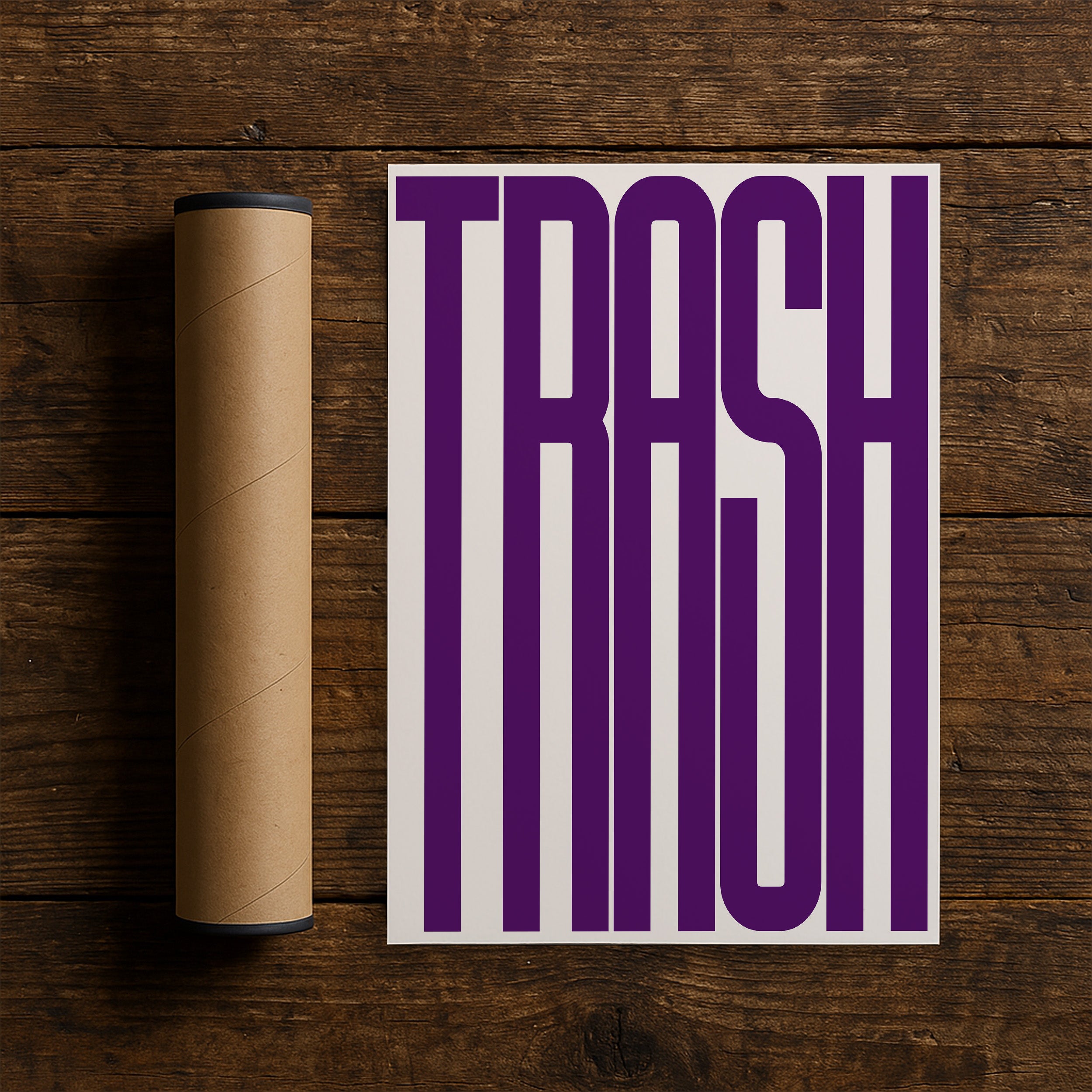 Trash Purple Art Print