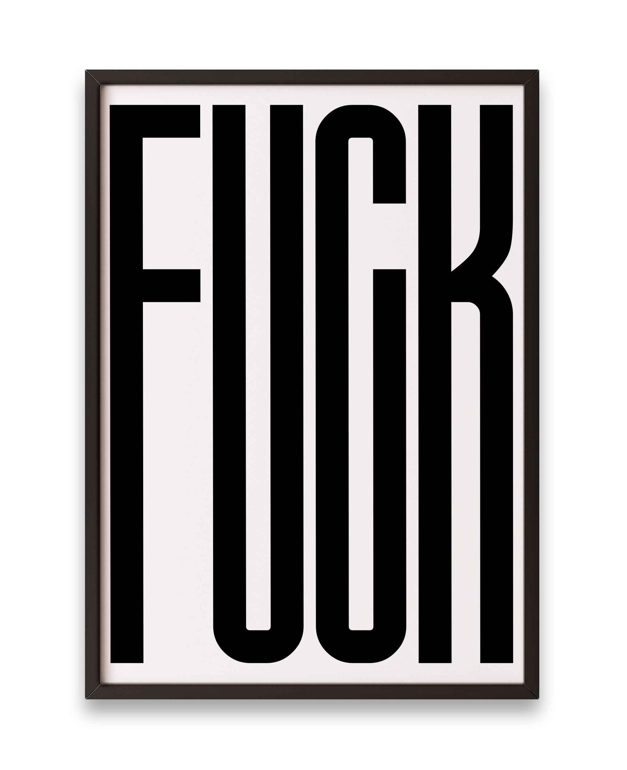 Fuck Black Text Art Print