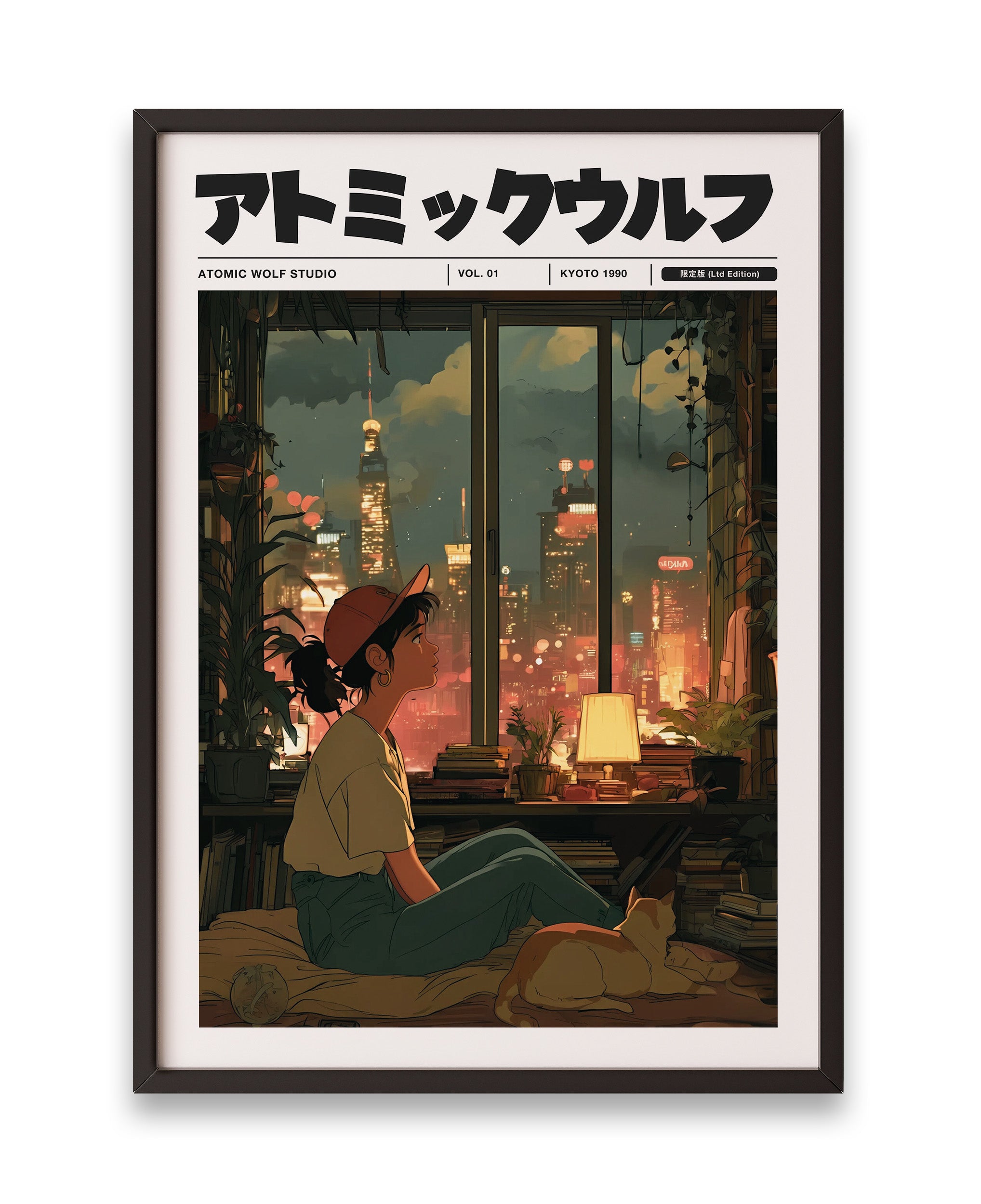 Lofi City Girl Art Print