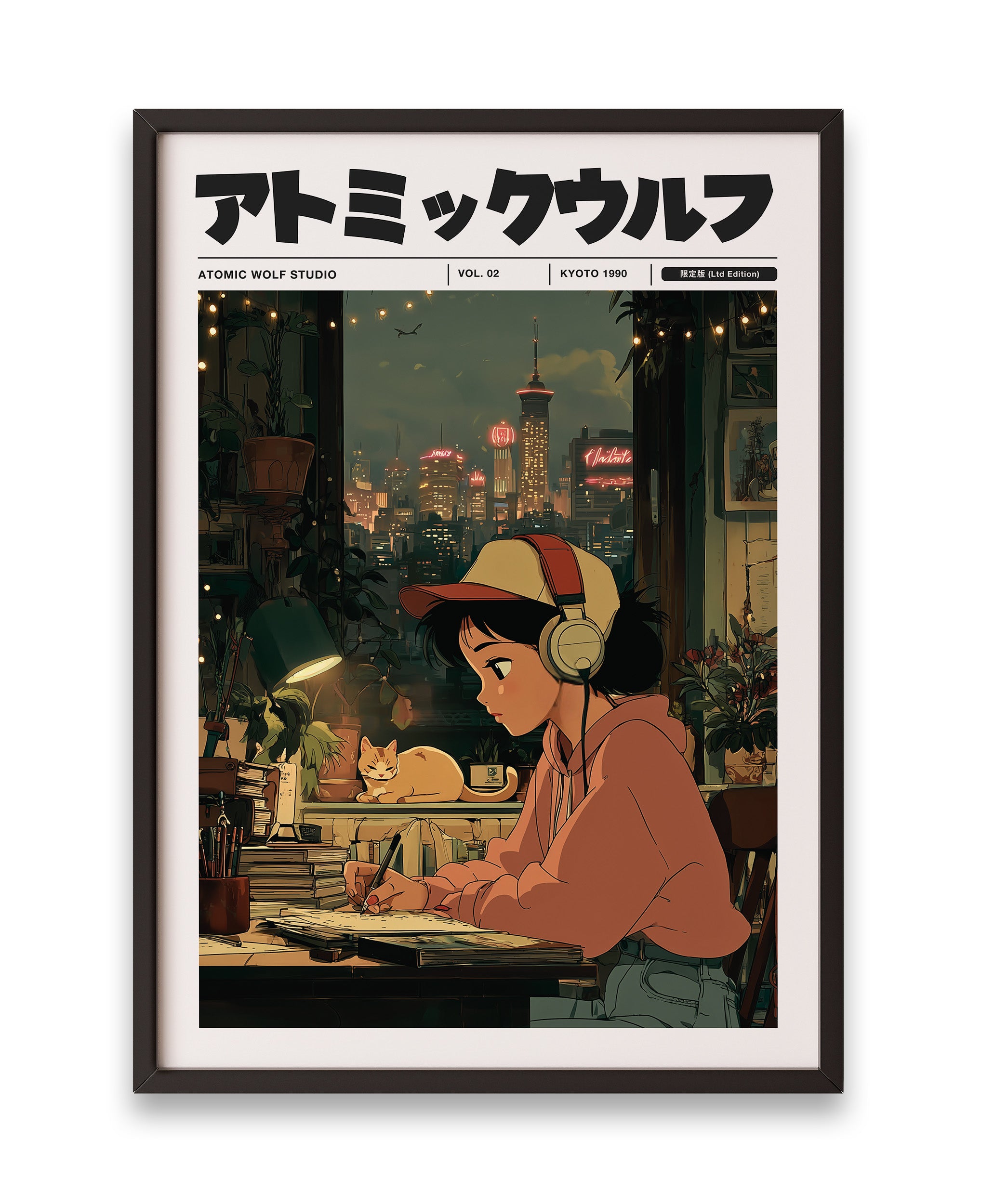 Lofi Study Girl Art Print