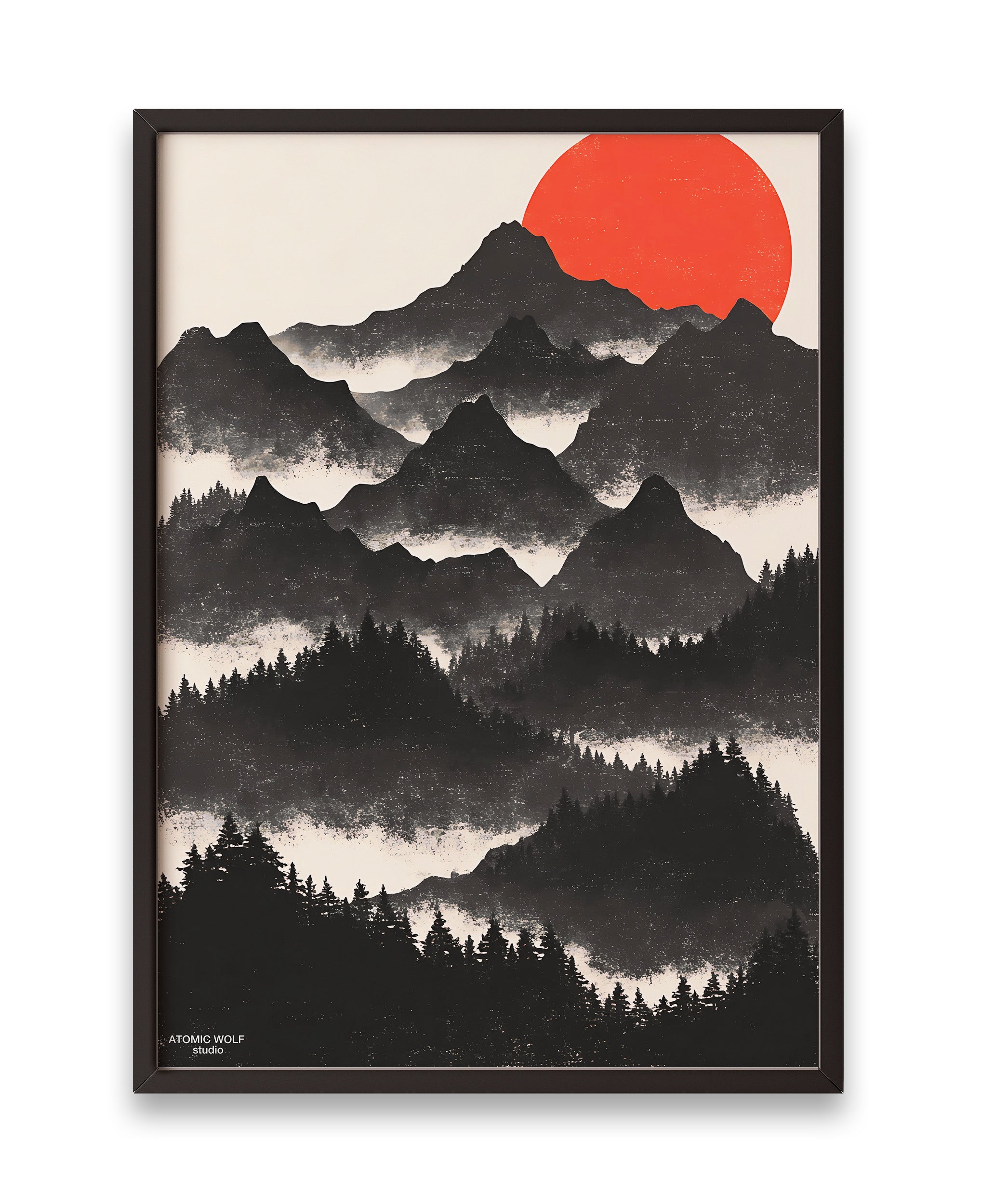 Sunset Mountains Art Print