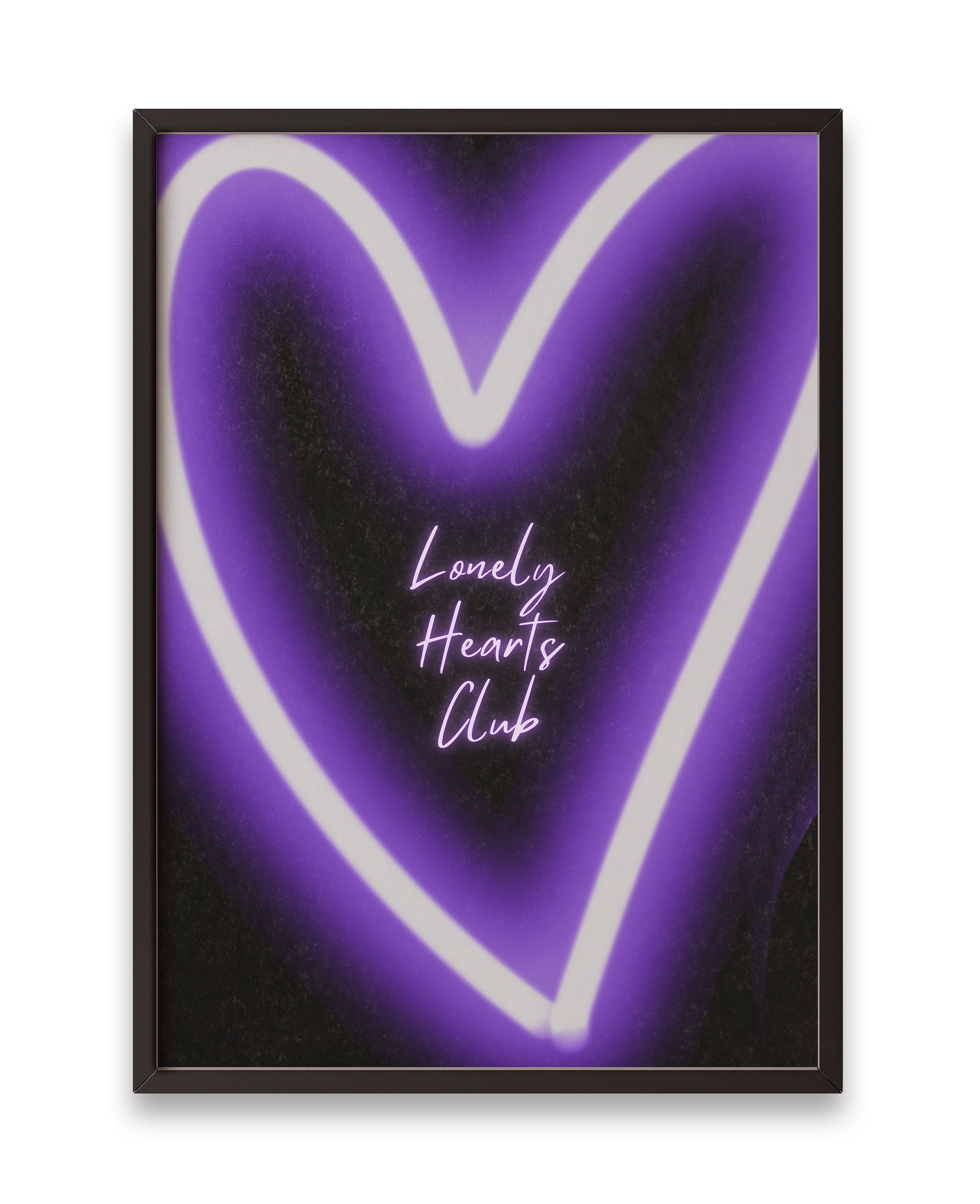 Lonely Hearts Neon Art Print
