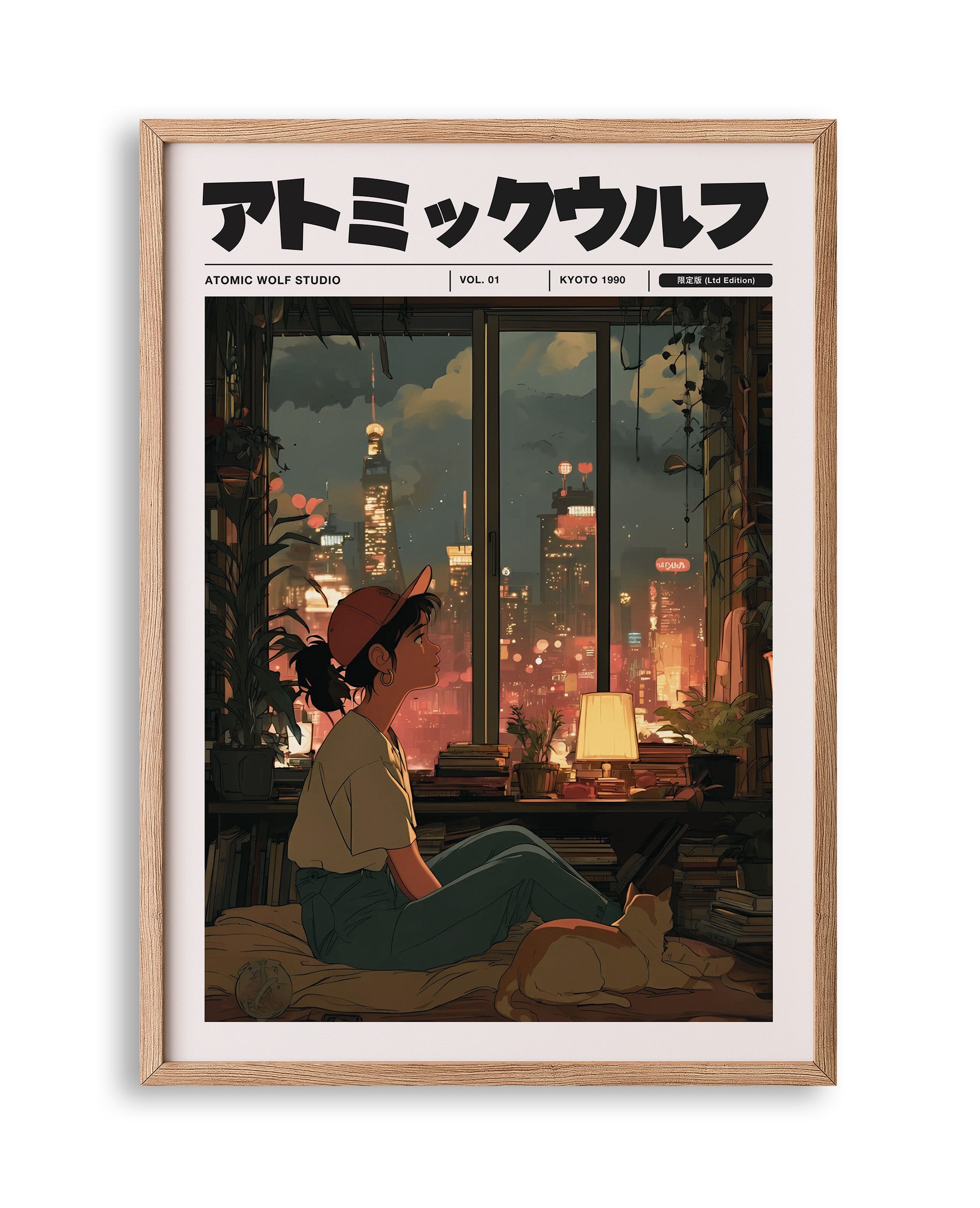 Lofi City Girl Art Print