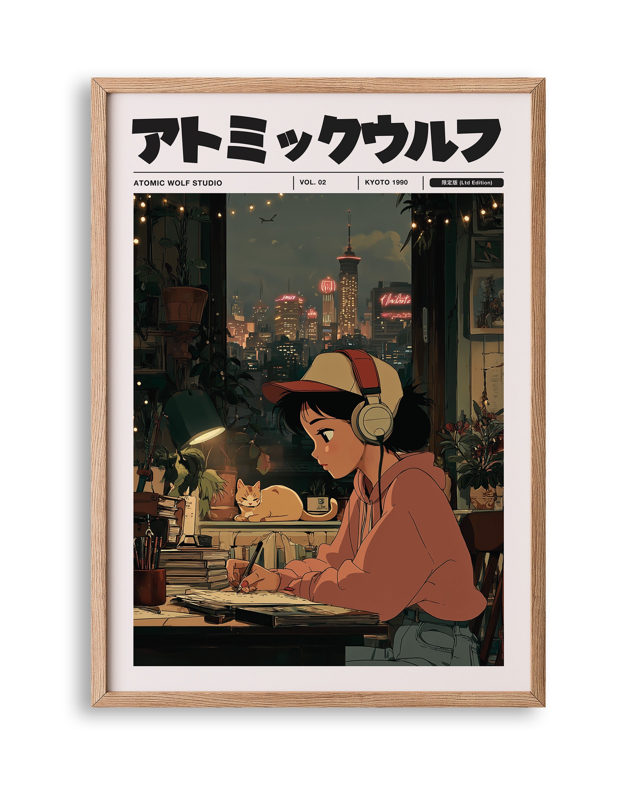 Lofi Study Girl Art Print