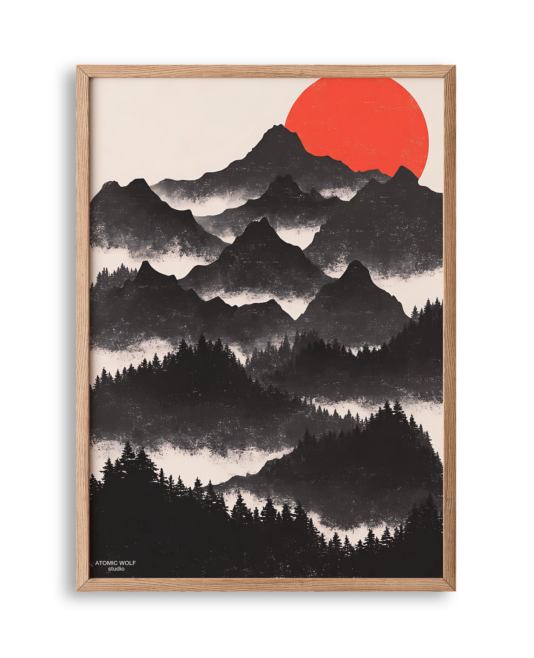 Sunset Mountains Art Print