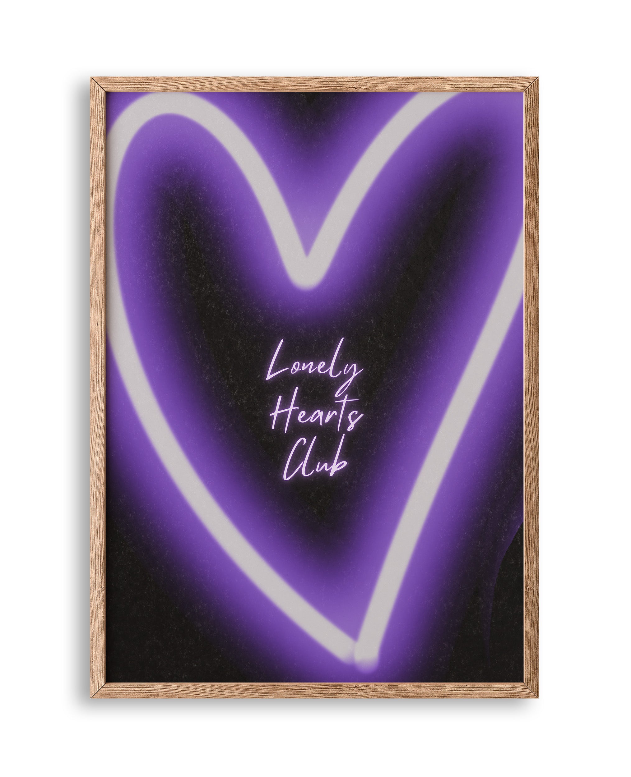 Lonely Hearts Neon Art Print