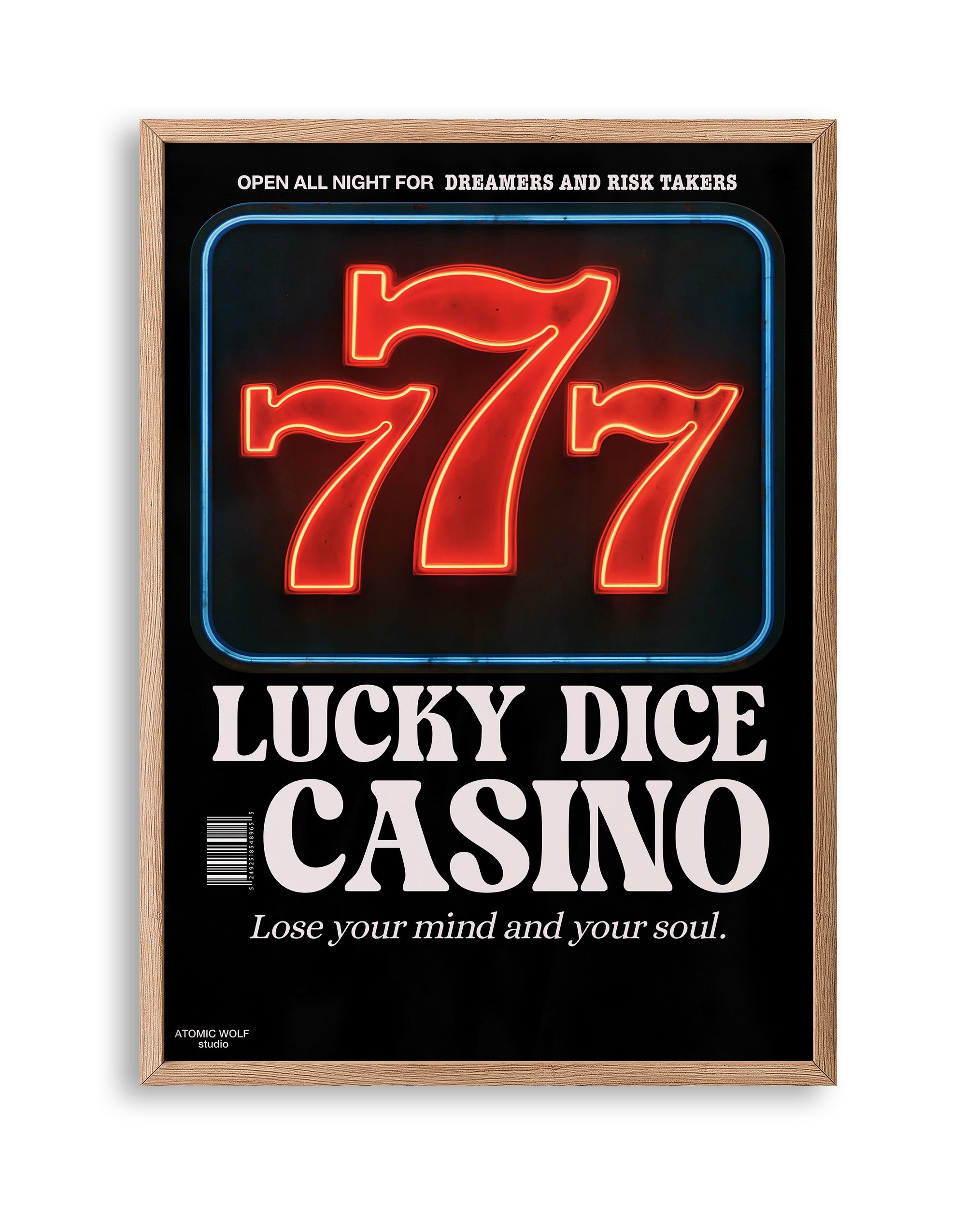 Lucky Dice Casino Art Print