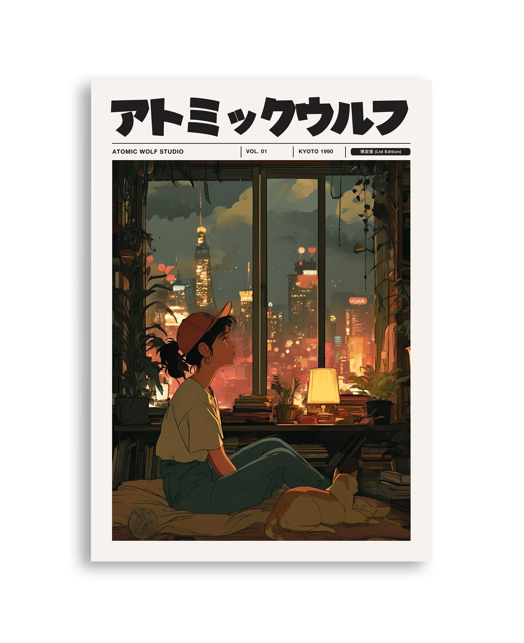 Lofi City Girl Art Print