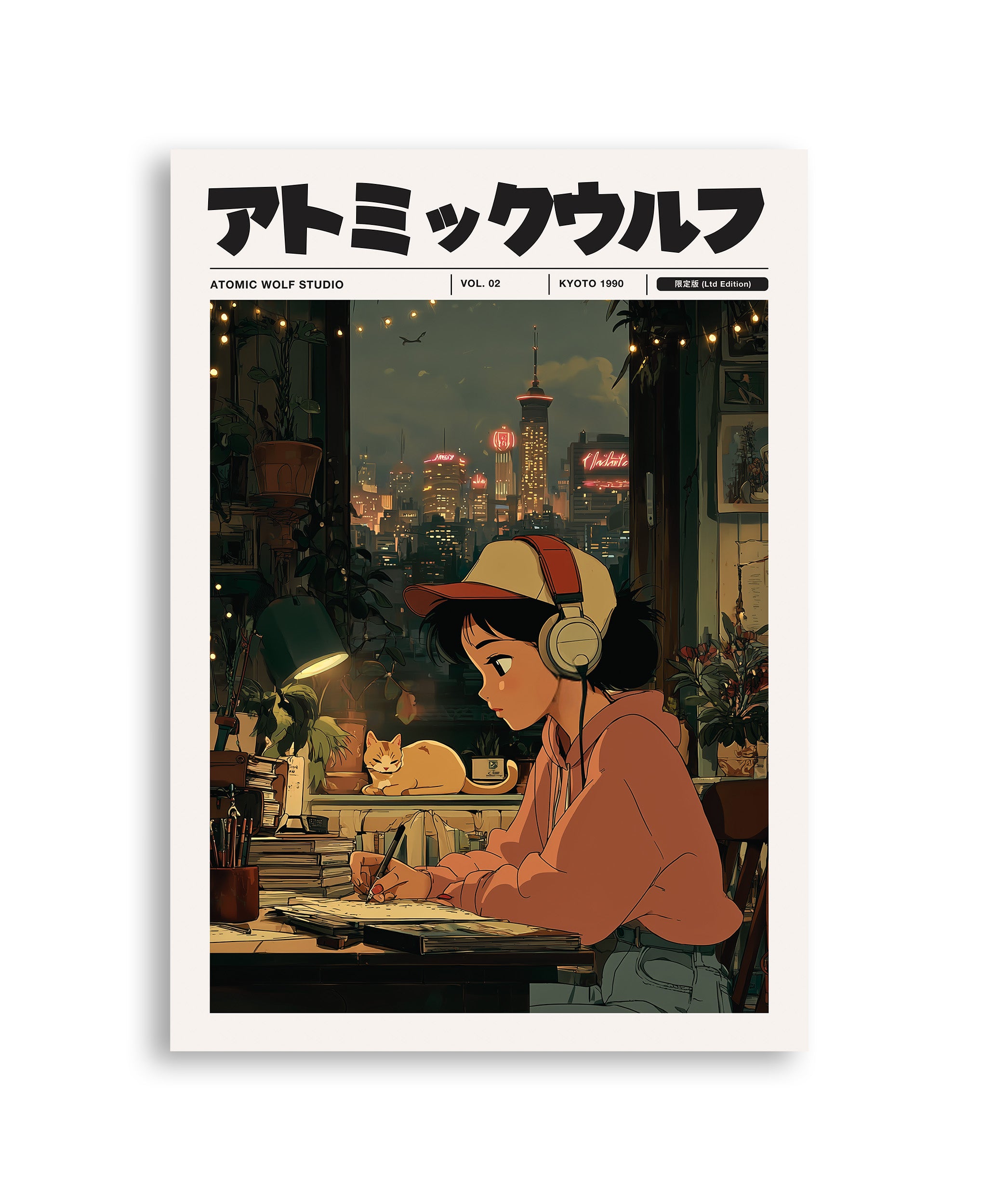 Lofi Study Girl Art Print
