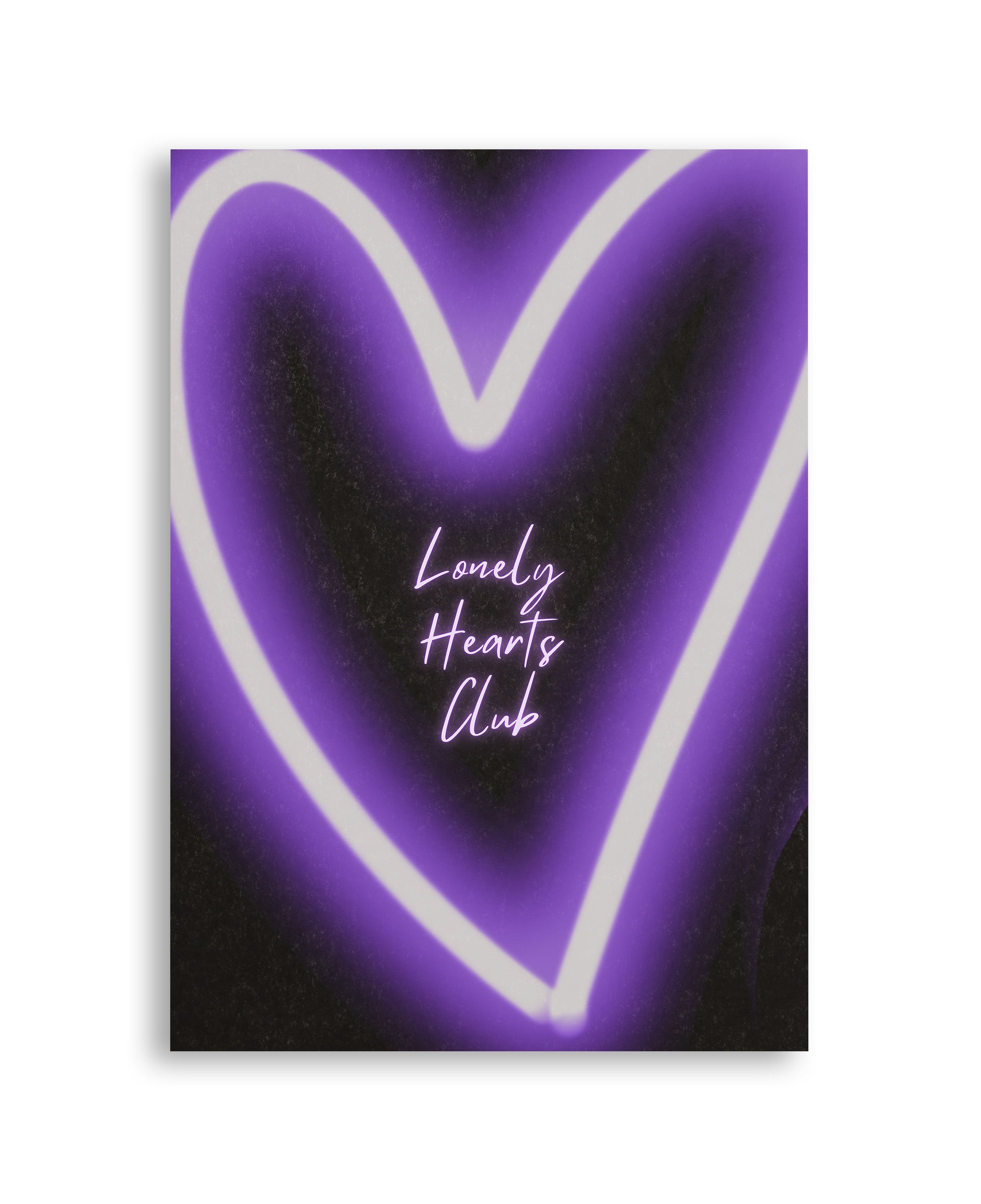 Lonely Hearts Neon Art Print