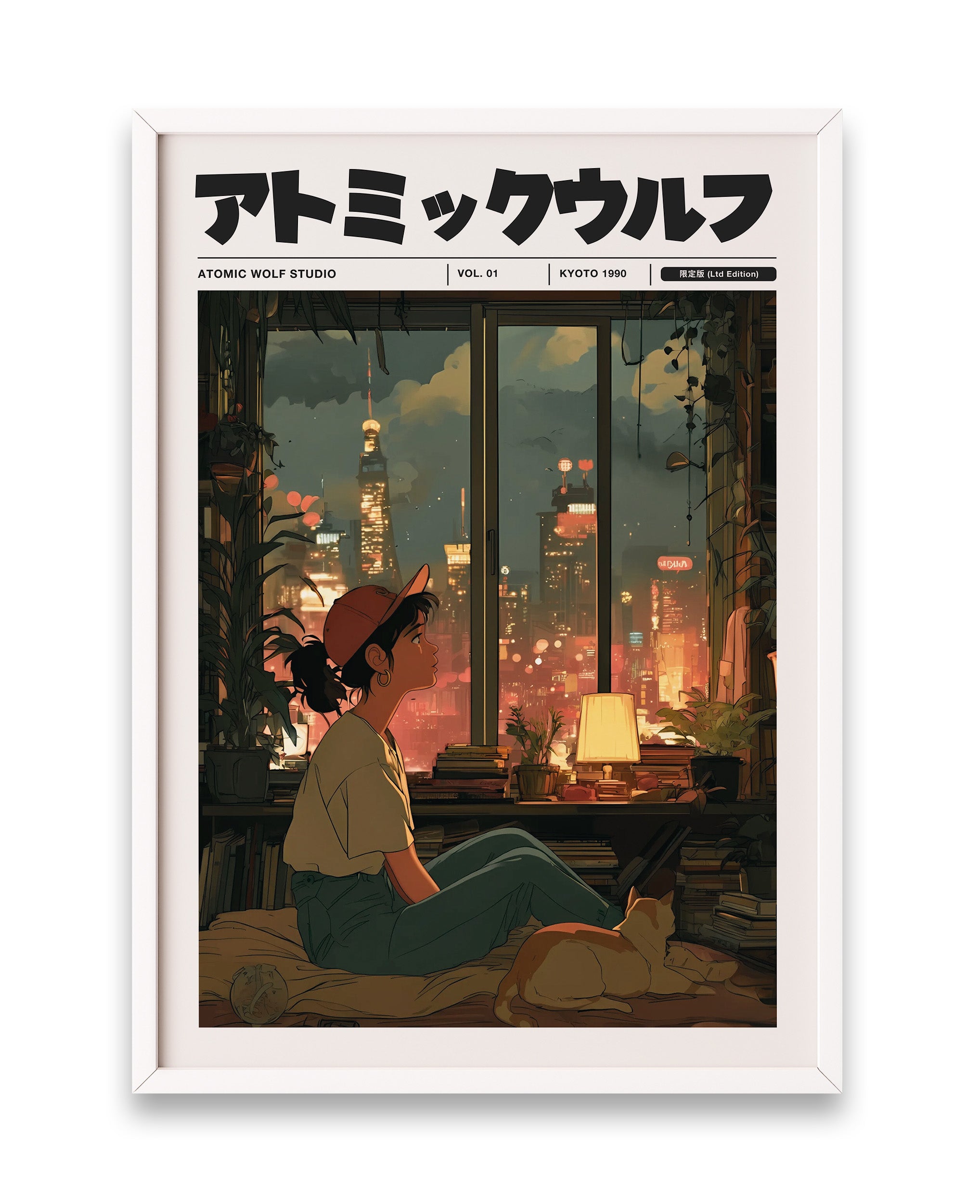 Lofi City Girl Art Print