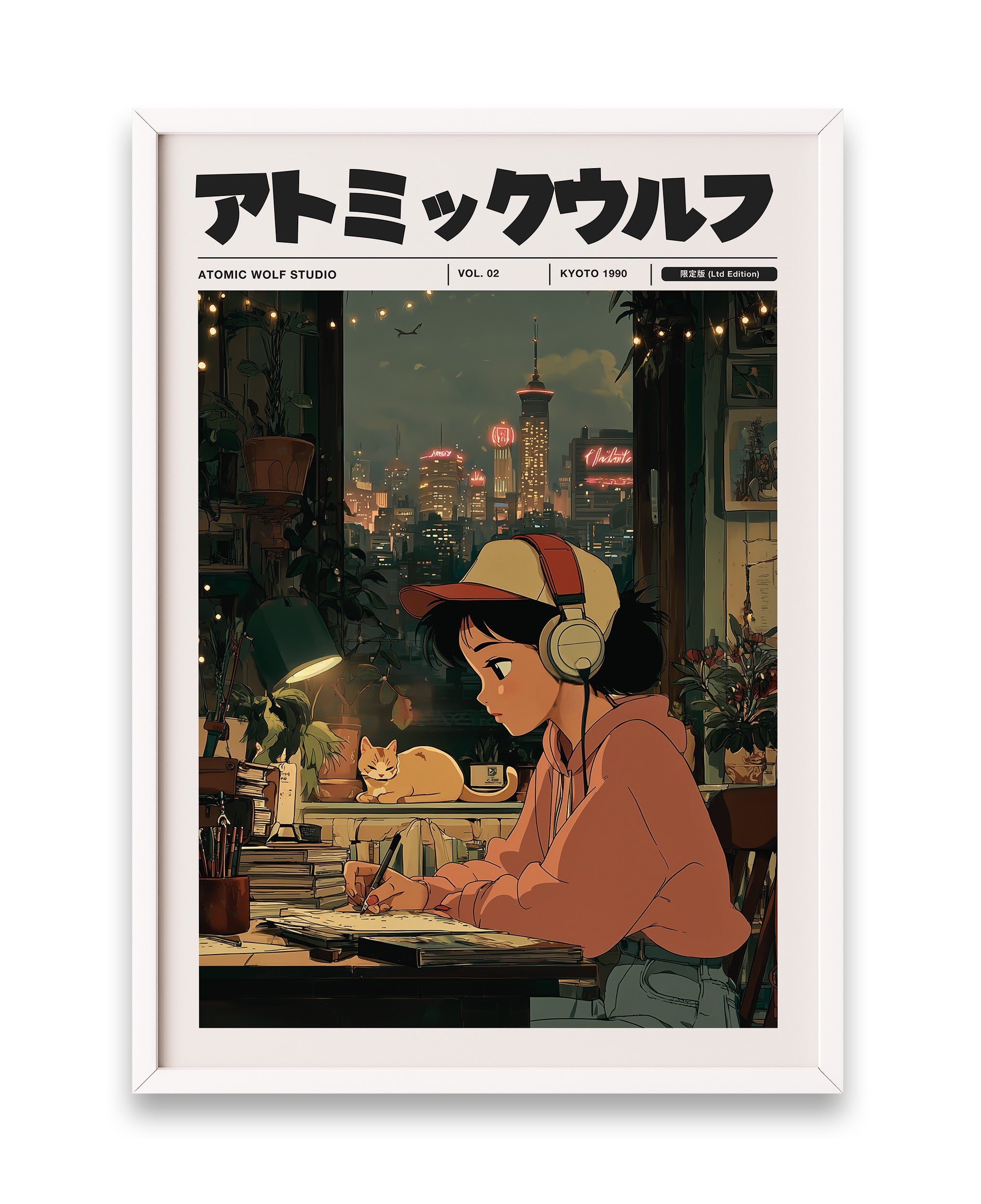 Lofi Study Girl Art Print