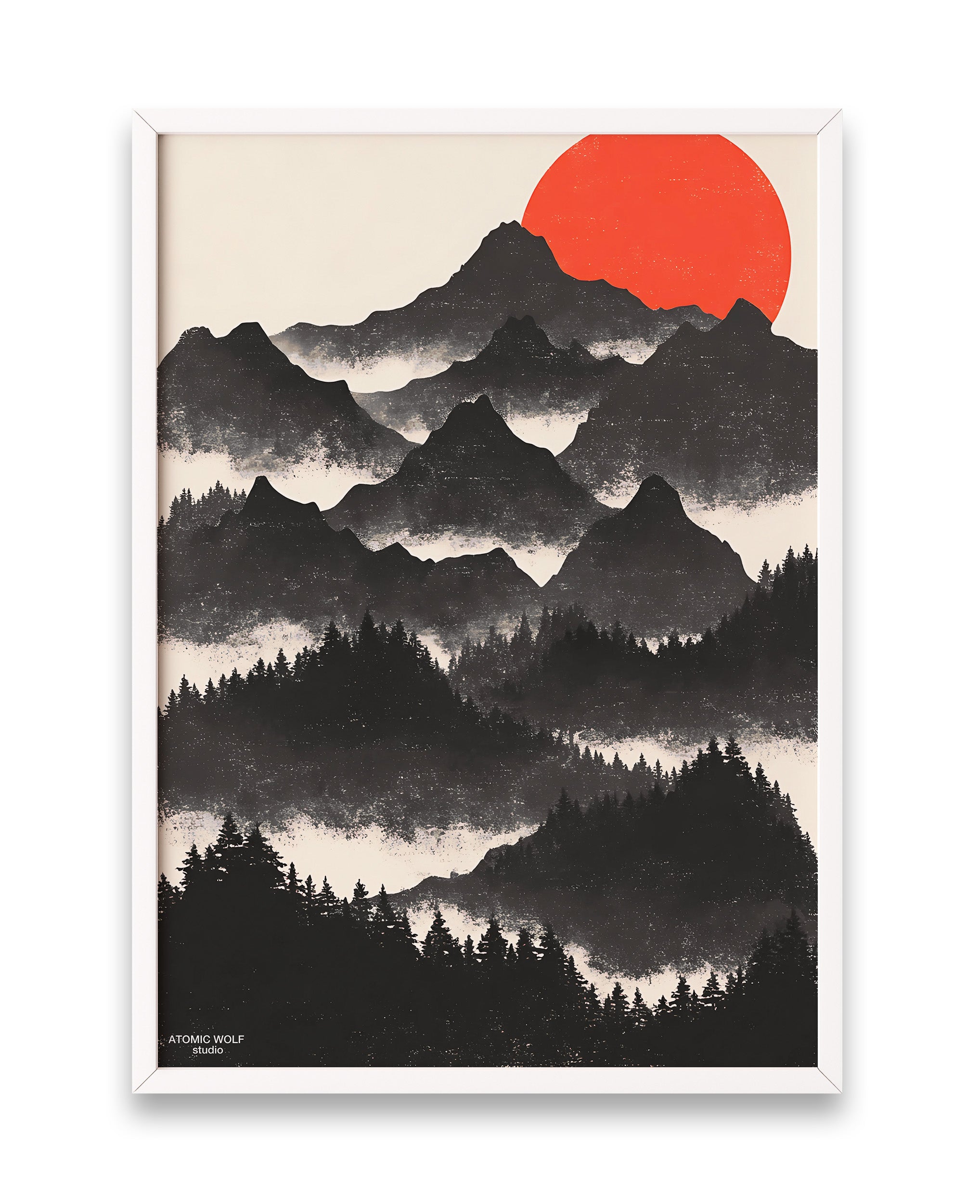 Sunset Mountains Art Print