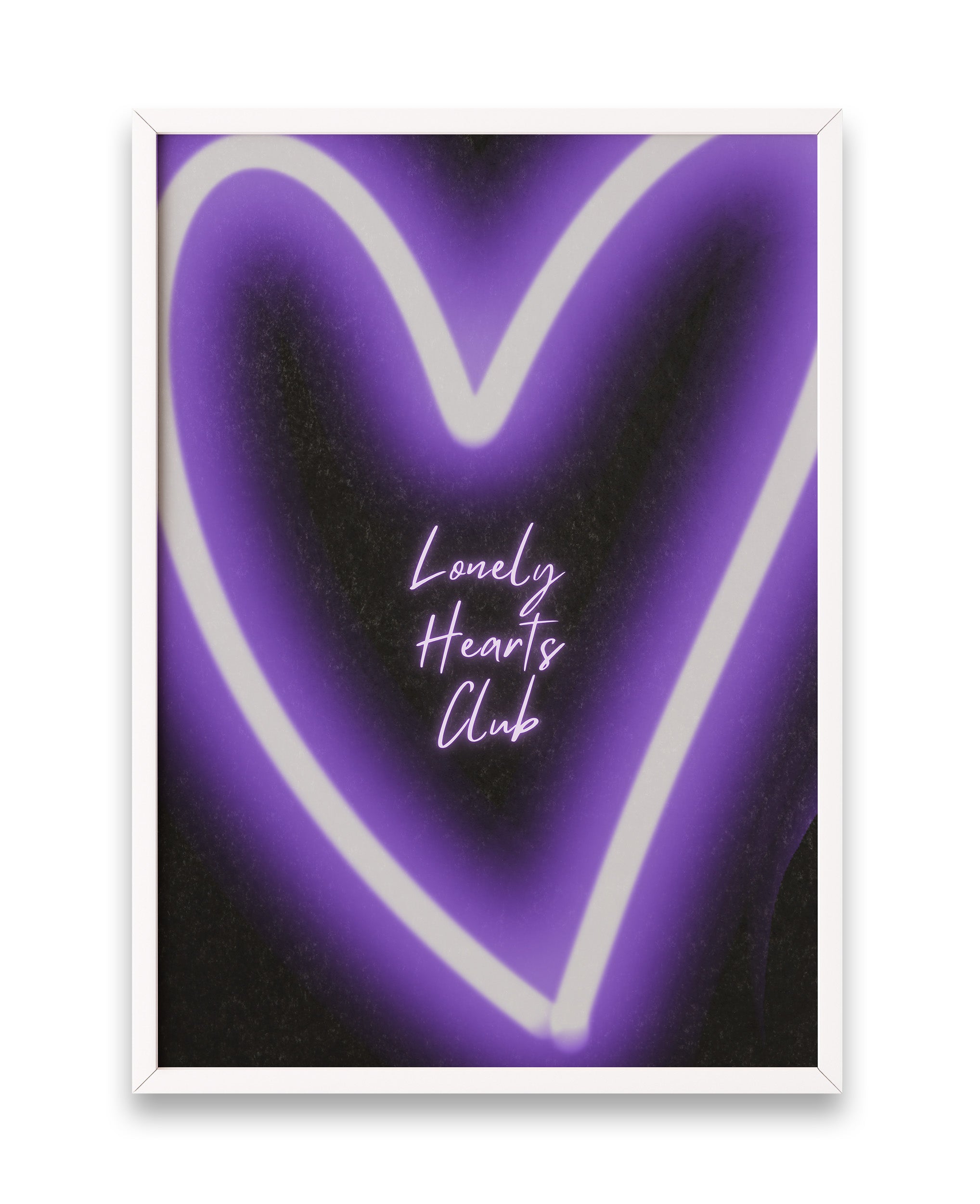 Lonely Hearts Neon Art Print