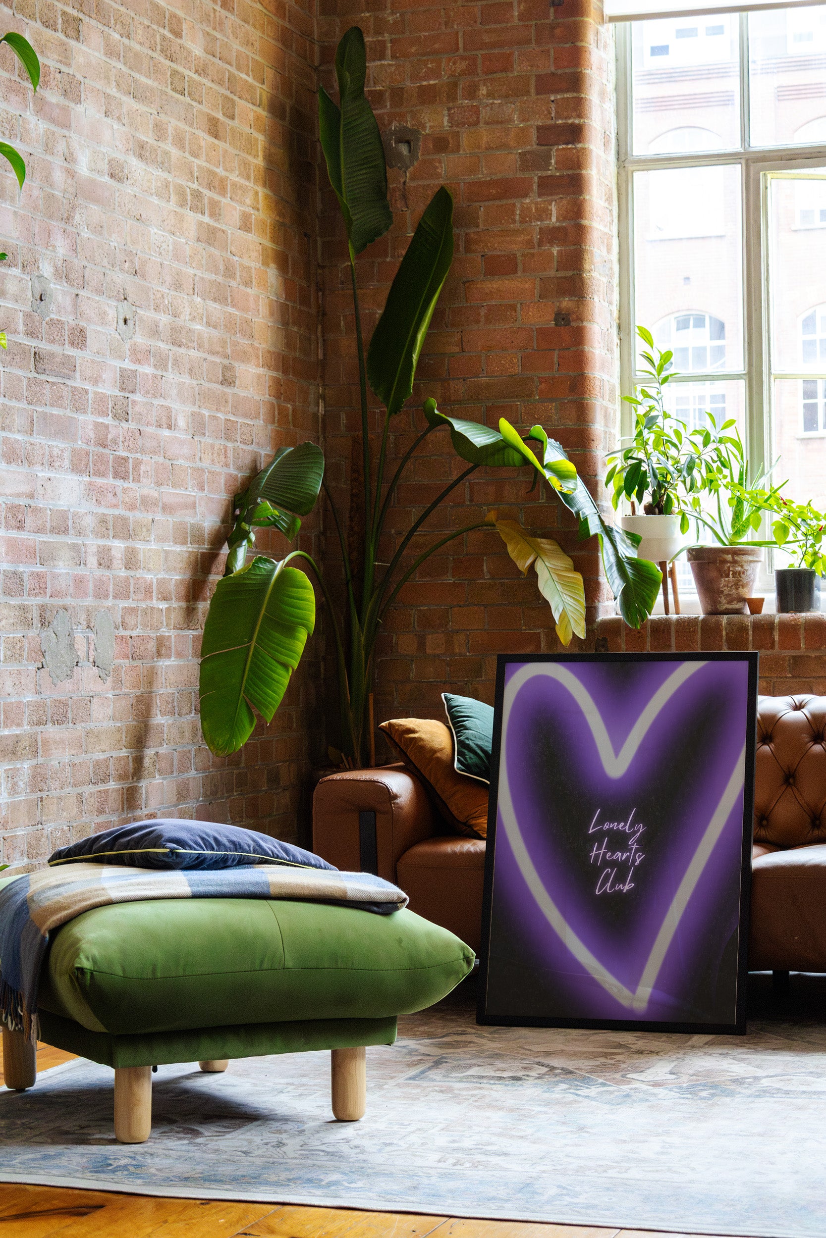 Lonely Hearts Neon Art Print