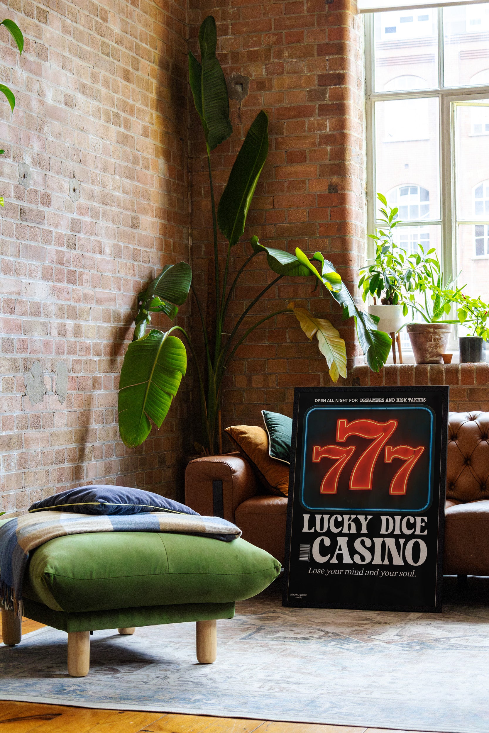 Lucky Dice Casino Art Print