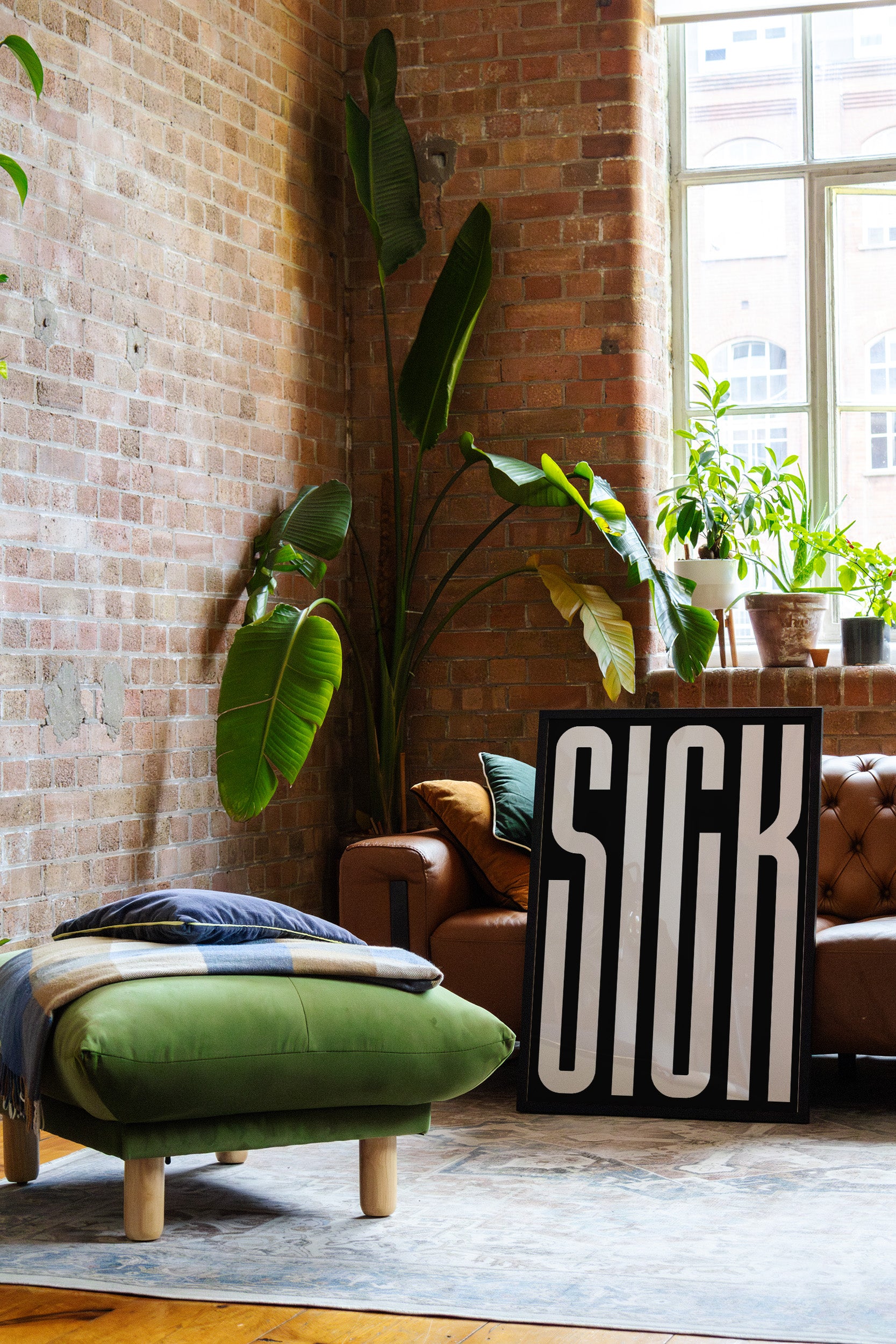 Sick White Text Art Print