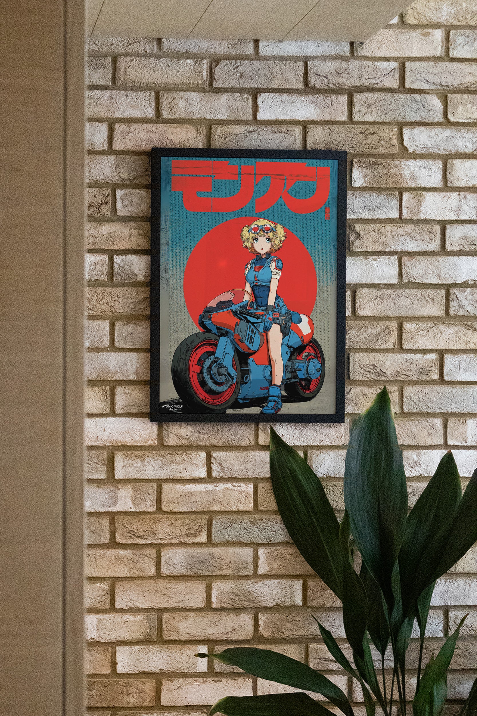 Sunset Blonde Rider Art Print