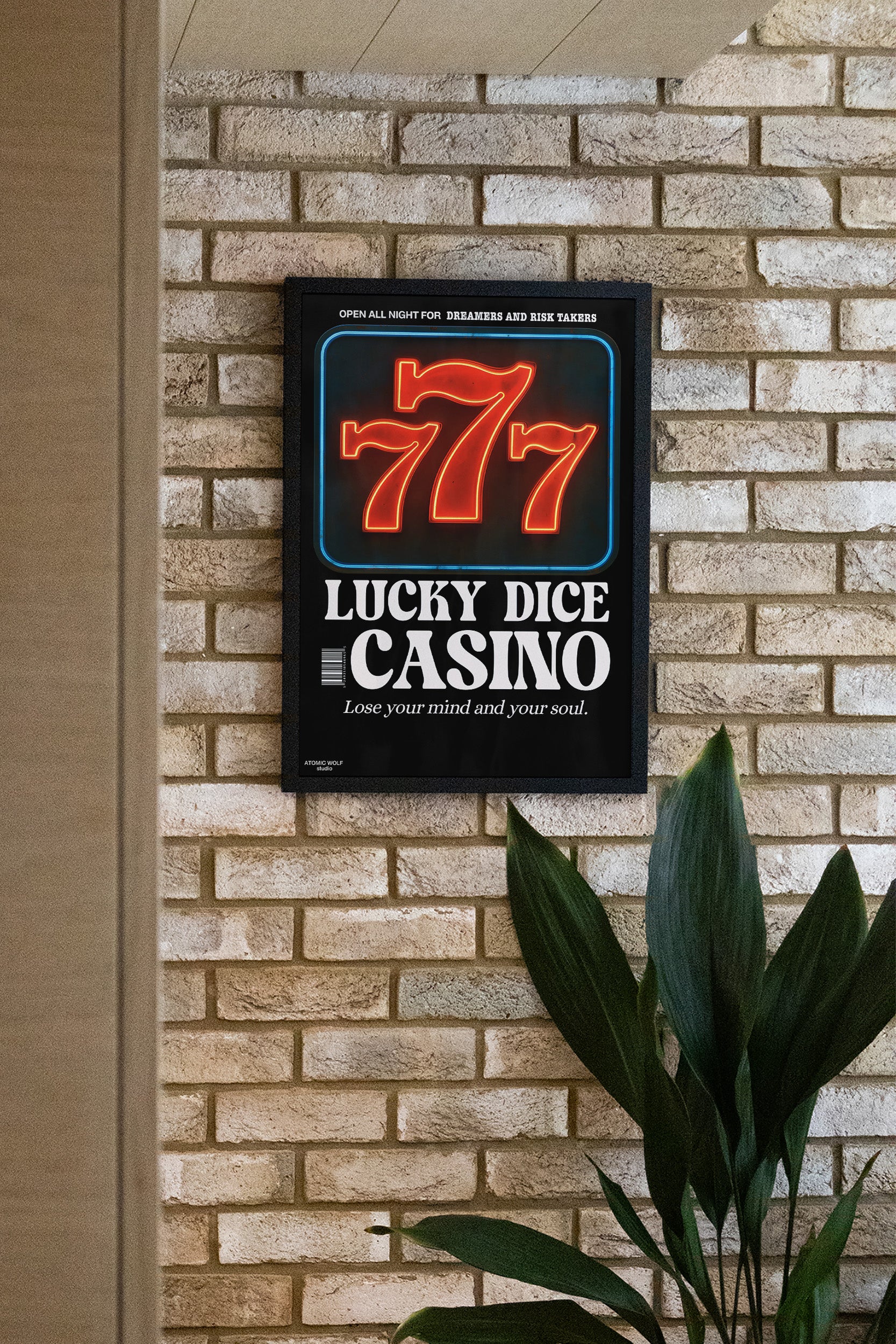 Lucky Dice Casino Art Print