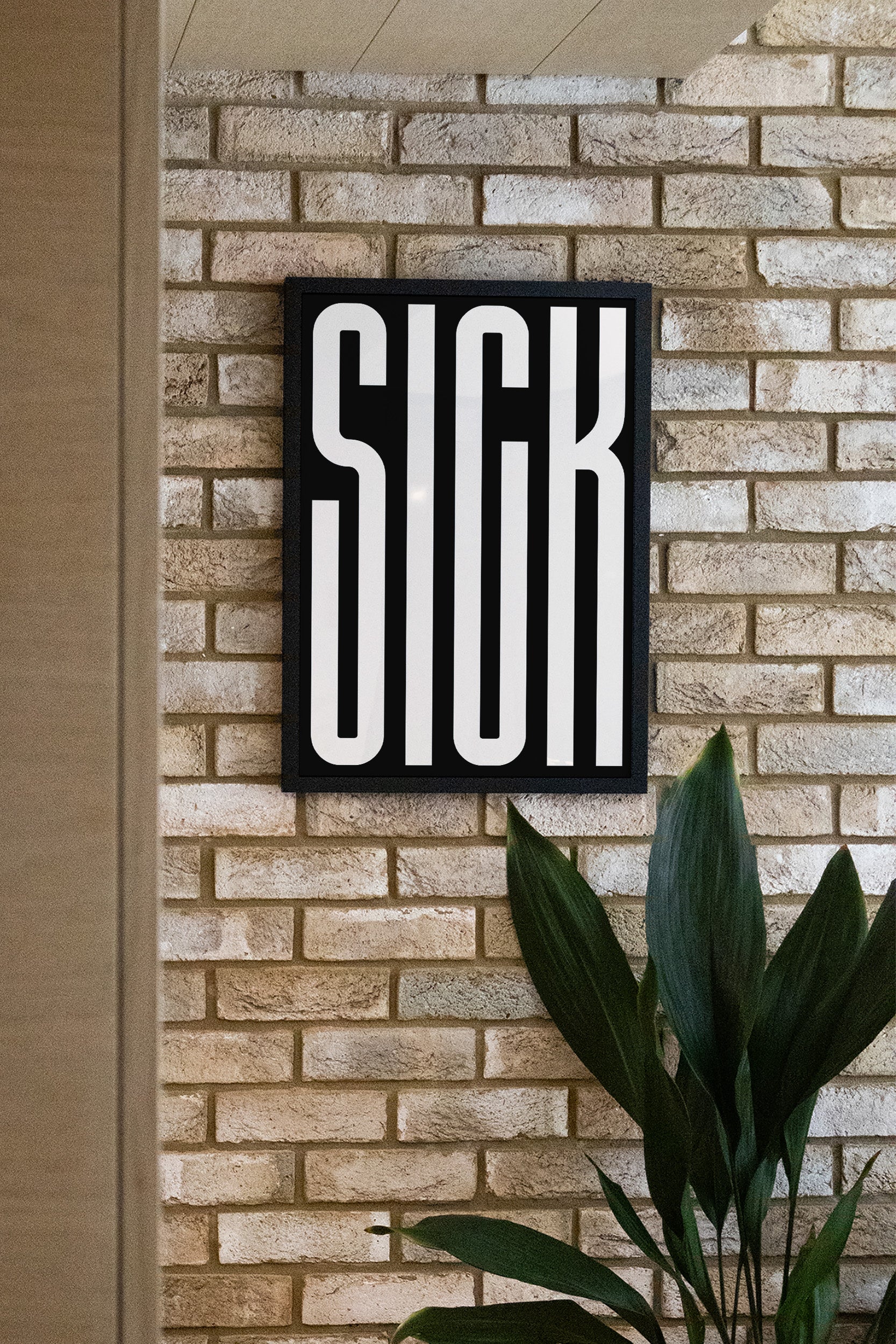 Sick White Text Art Print